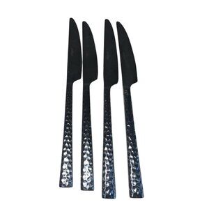 Skandia Valle Hammered Stainless Steel Butter Knife Lot Of 4 Glossy
